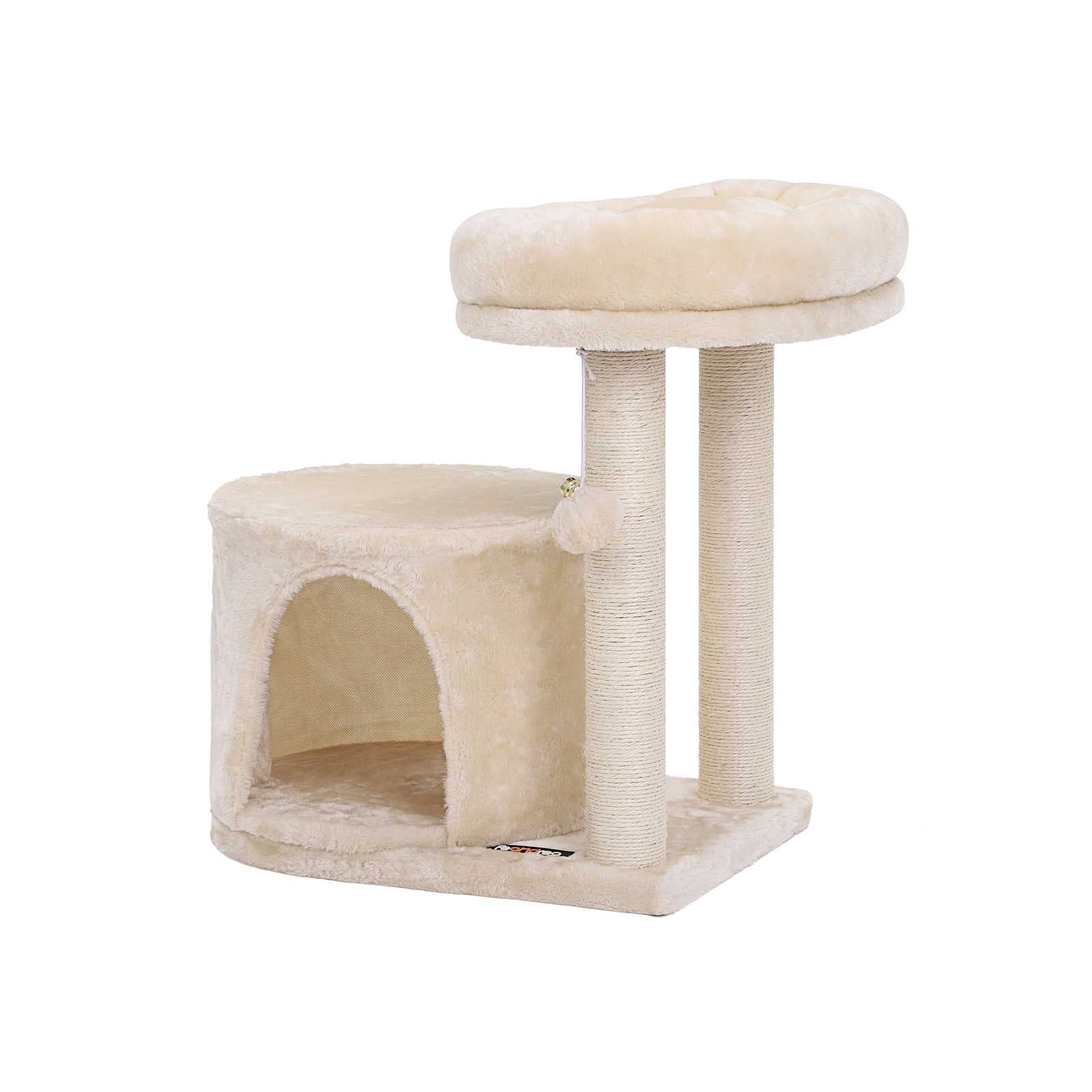 Feandrea Cat Tree with Sisal-Covered Scratching PostsBeige - Mycitystee