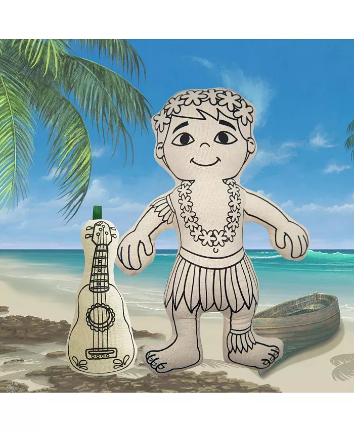 Kiboo Kids Hula Boy with Mini Ukulele for Coloring and Play - Mycitystee
