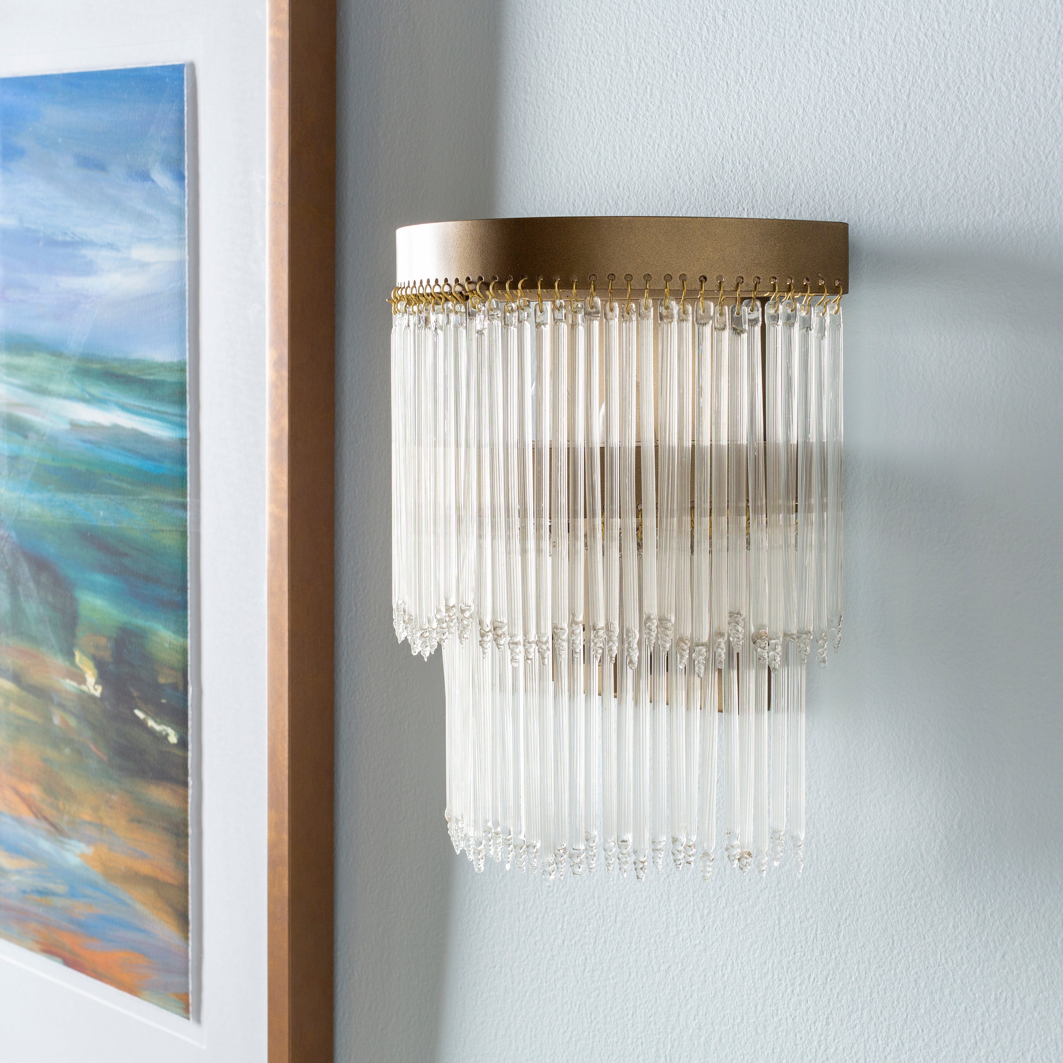 Larah Glam Glass Prism 2-light Wall Sconce - 11
