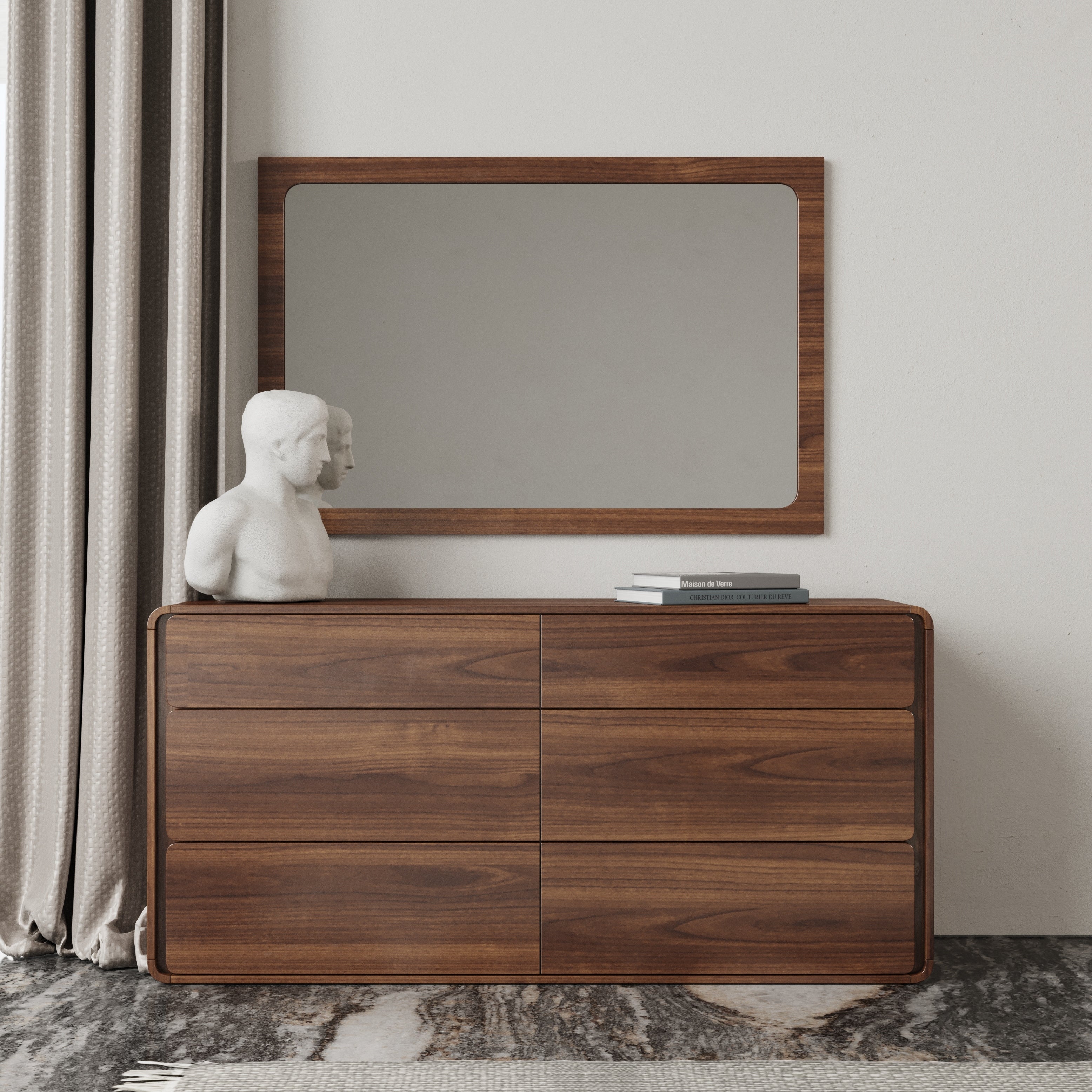 Modrest Dustin Modern Walnut Dresser - - 31977848 - Mycitystee