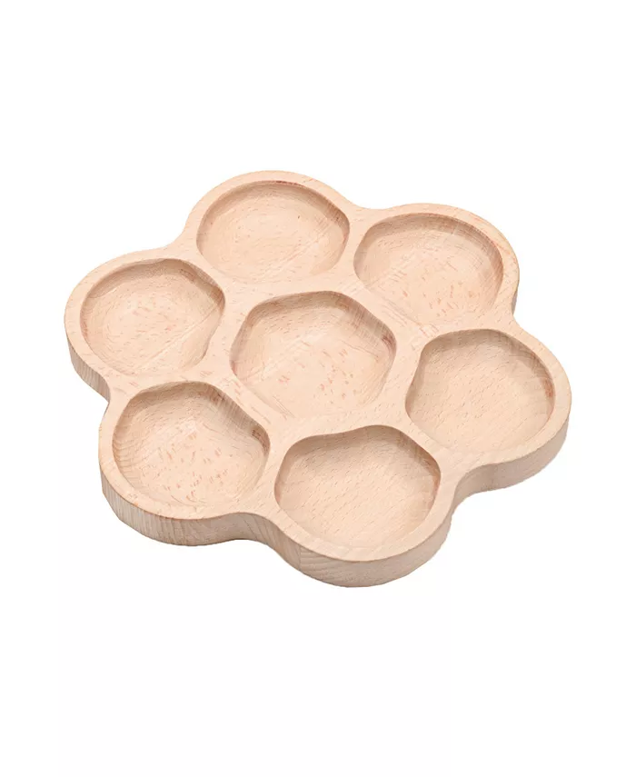 Yellow Door Natural Flower Tactile Tray with 6 Sections - Mycitystee