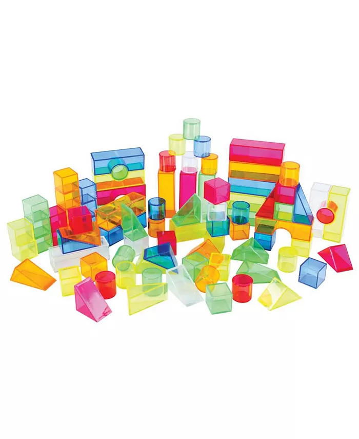 Joyn Toys Transparent Light and Color Blocks  - 108 Pieces - Mycitystee