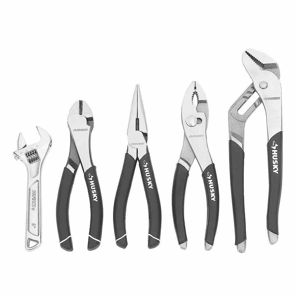Husky 7 in. Diagonal Pliers， 8 in. Nose Pliers， 8 in. Slip Joint Pliers， 10 in. Groove Joint Pliers and#8211; XDC Depot - Mycitystee