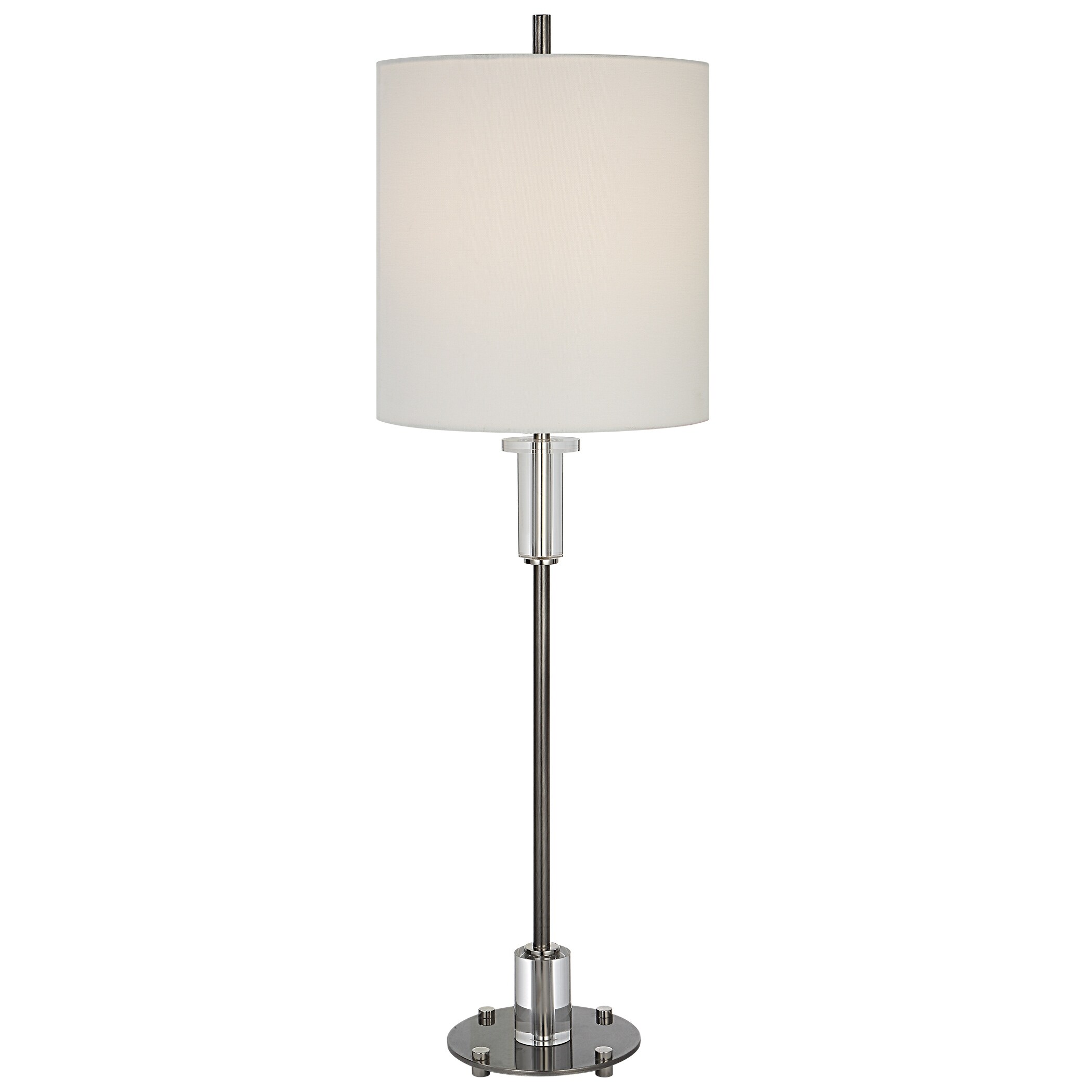 Uttermost Aurelia Polished Steel Buffet Lamp - 36.5
