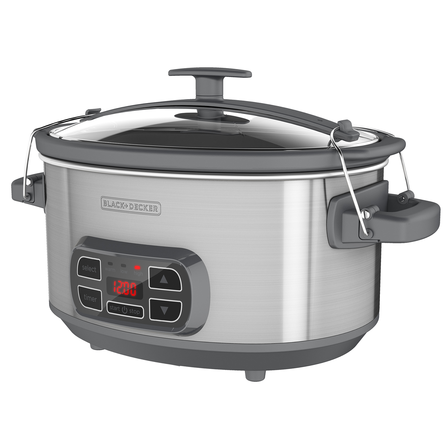 Black+Decker 7 qt Silver Stoneware Slow Cooker - Mycitystee