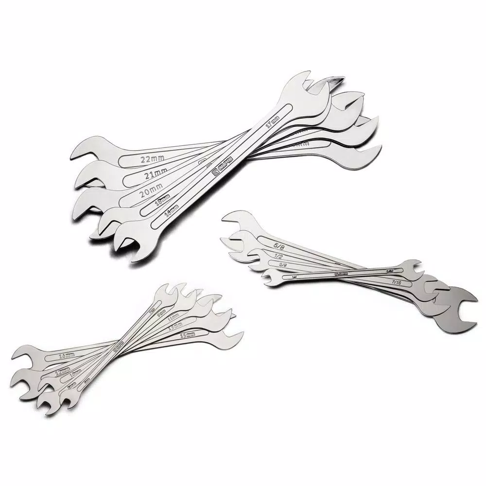 Capri Tools Metric and SAE Super-Thin Open End Wrench Set (14-Piece) and#8211; XDC Depot - Mycitystee