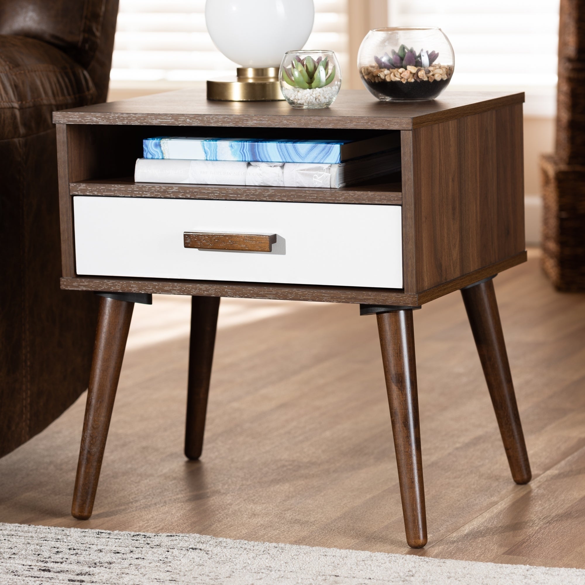 Carson Carrington Uljeberg Mid-century Modern 1-drawer Wood End Table - Mycitystee