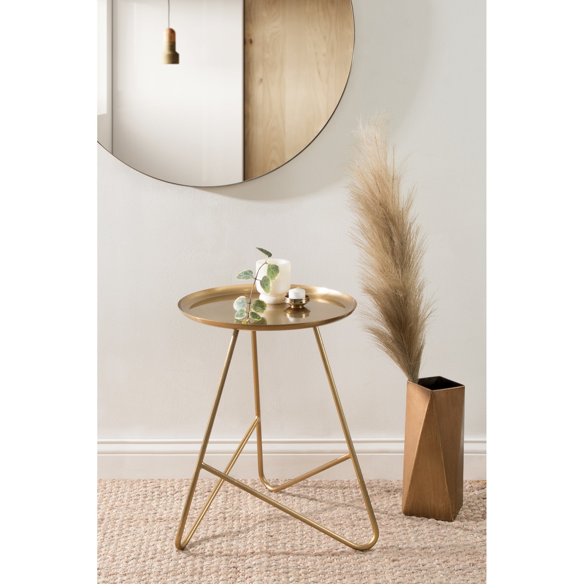 Kate and Laurel Birgit Metal Side Table - 16x16x21 - Mycitystee