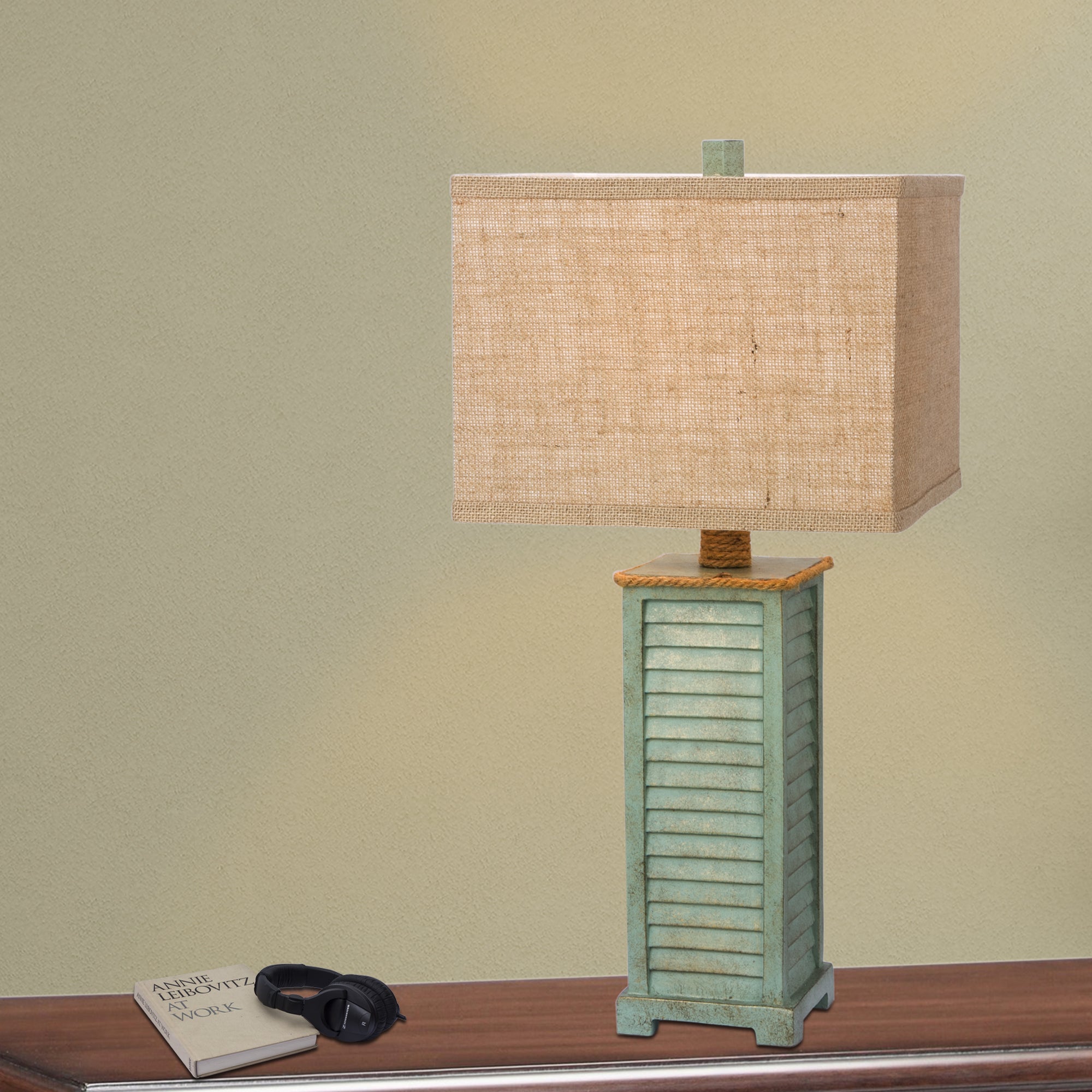 Fangio Lighting's 25.5 in. Resin Table Lamp in an Antique Green Finish - Mycitystee