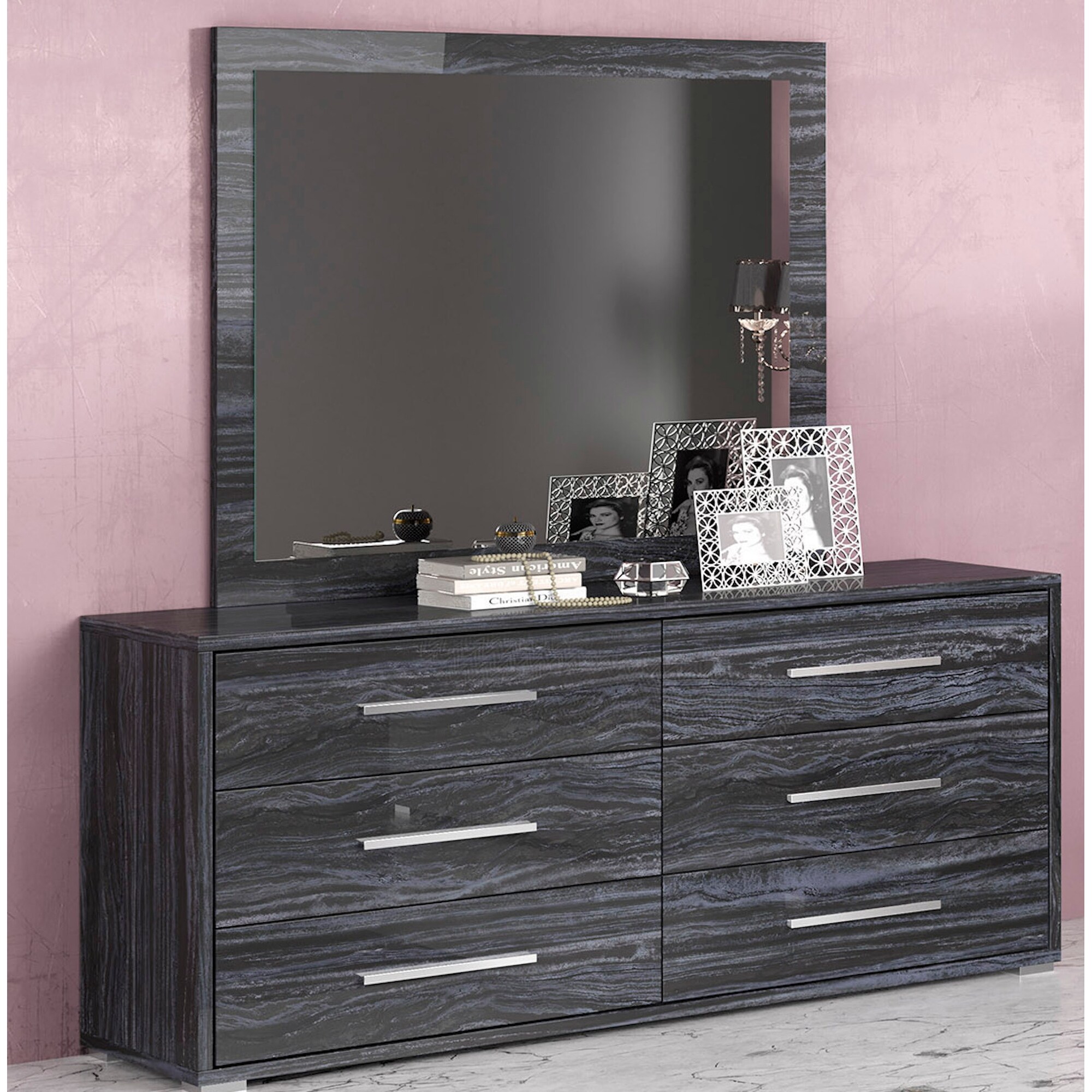 Somette Napolitan 6-Drawer Melamine Wood Dresser - - 37980687 - Mycitystee