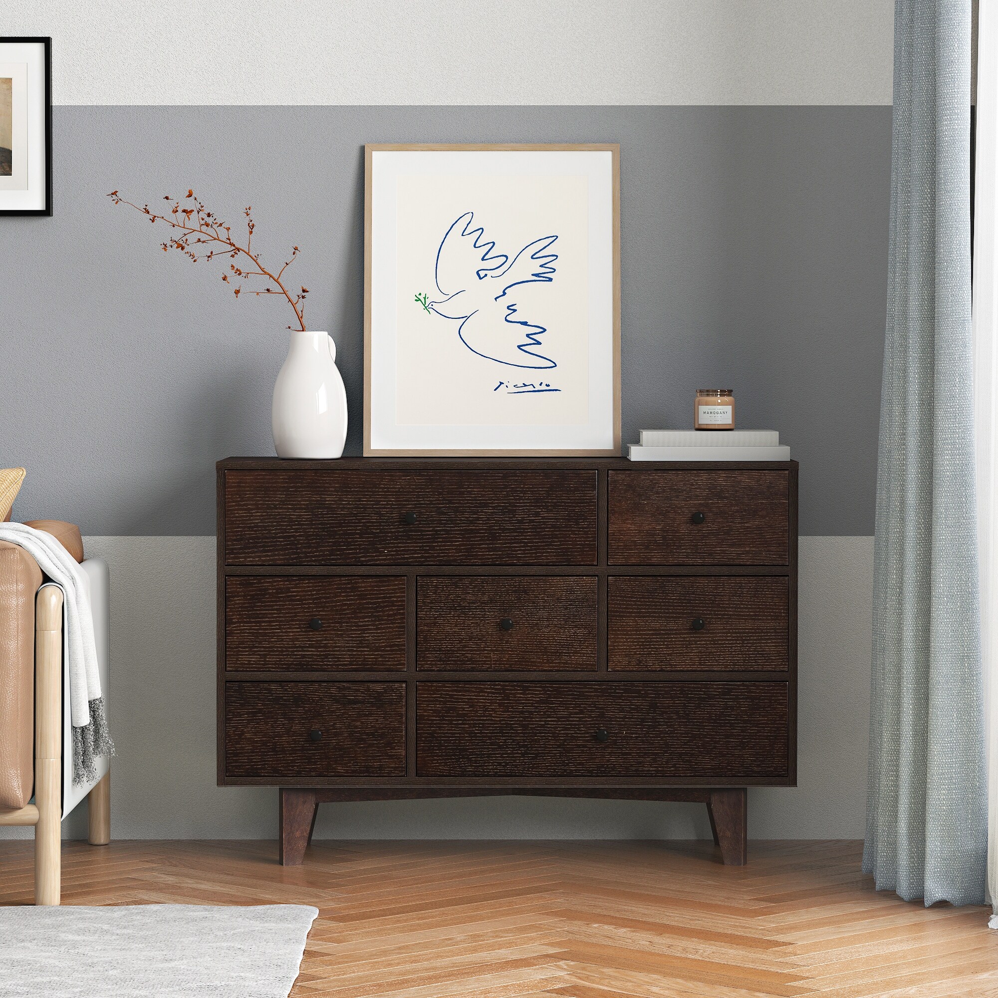 7 Drawer Dresser Solid Wood Cabinet - - 37953543 - Mycitystee