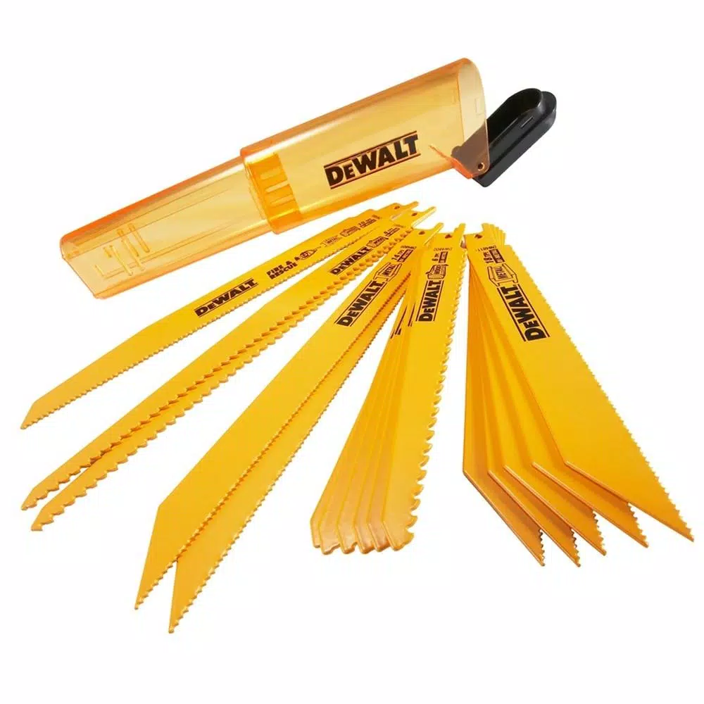 DEWALT Bi-Metal Reciprocating Saw Blade Set with Case (16-Piece) and#8211; XDC Depot - Mycitystee
