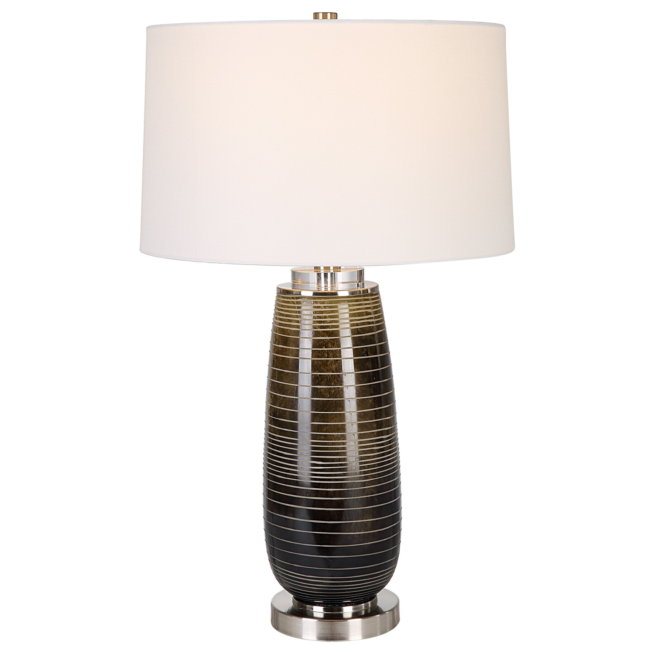 Uttermost Alamance Rustic Bronze Table Lamp - 17 W x 27.75 H x 17 D (inches) - Mycitystee
