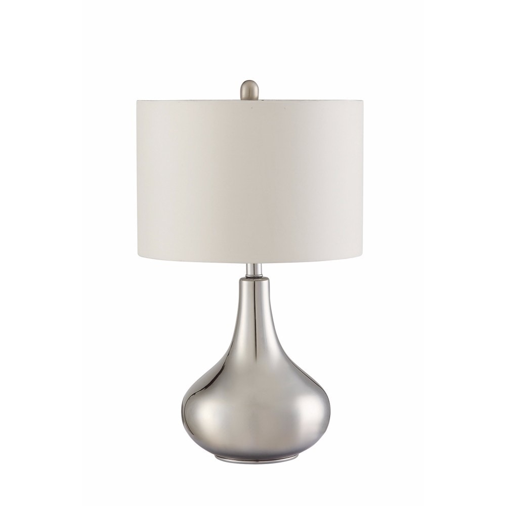 Sophisticated Teardrop Glass Table Lamp， White And Clear - Mycitystee