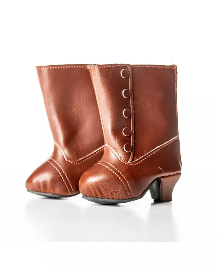The Queen's Treasures 18 Inch Doll Clothing Accessory， 1890's Style Brown Boots Plus Shoe Box， Intended For Use With American Girl Dolls And Clothes , - Mycitystee