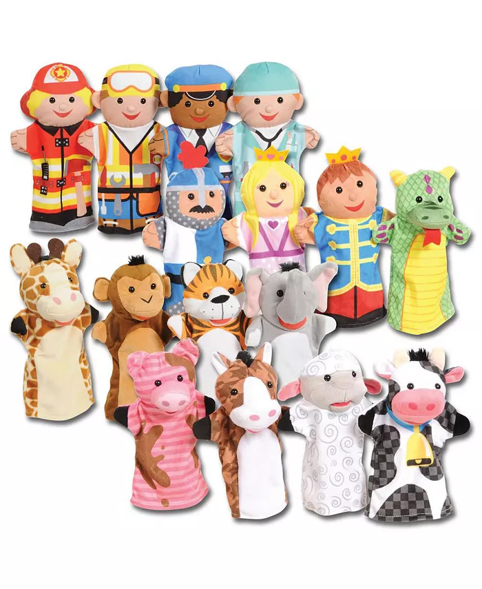 Kaplan Early Learning Classroom Puppet Pals Set - Set of 16 - Mycitystee