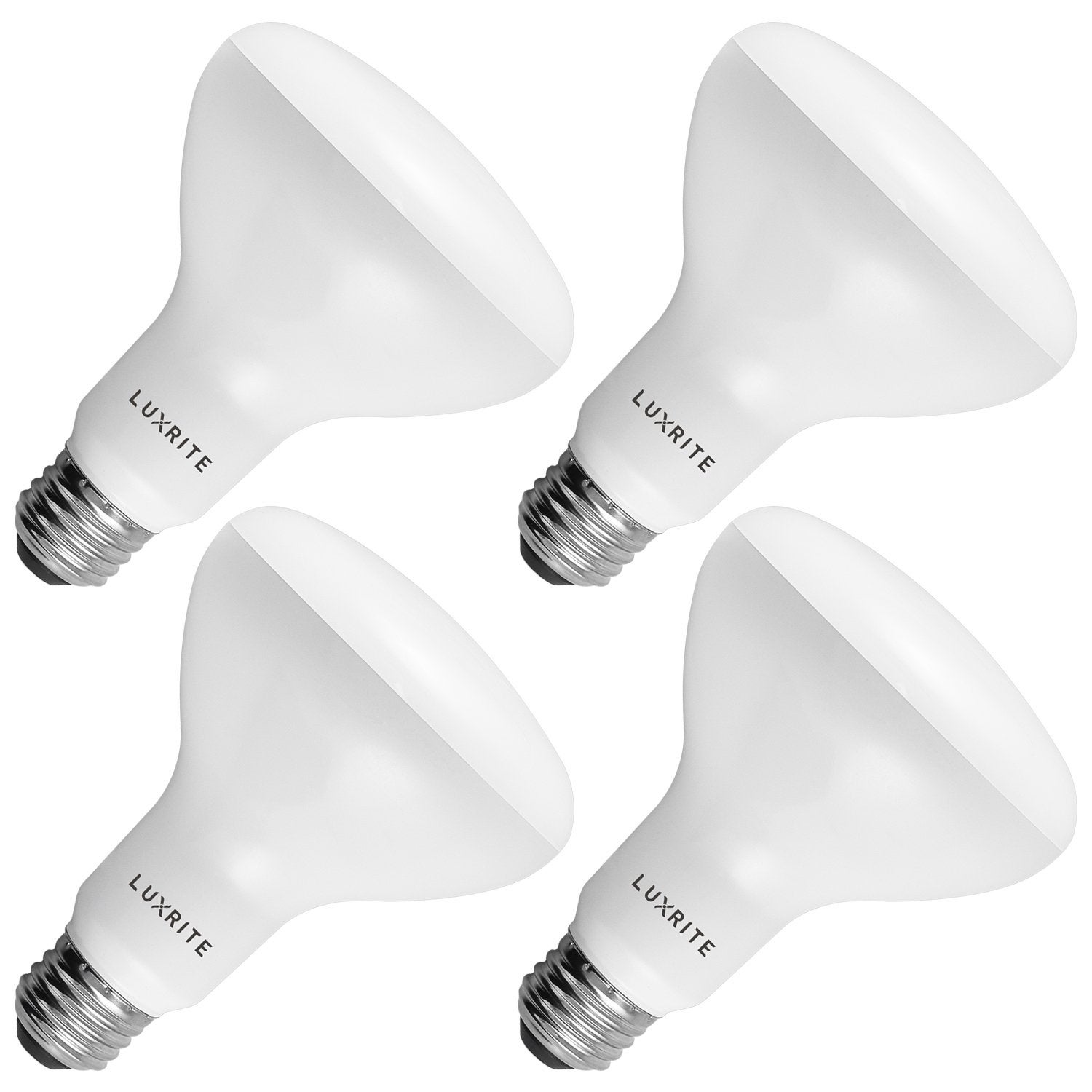 Luxrite BR30 LED Flood Light Bulb Dimmable 650 Lumens 9W=65W E26 Base Energy Star UL Listed Damp Rated 4-Pack - Mycitystee