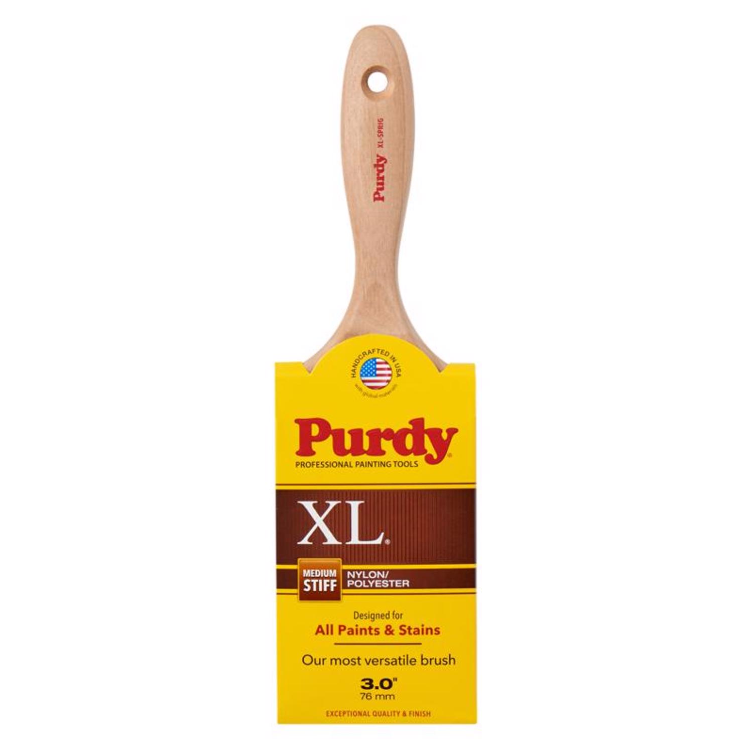 Purdy XL Sprig 3 in. Medium Stiff Flat Trim Paint Brush - Mycitystee