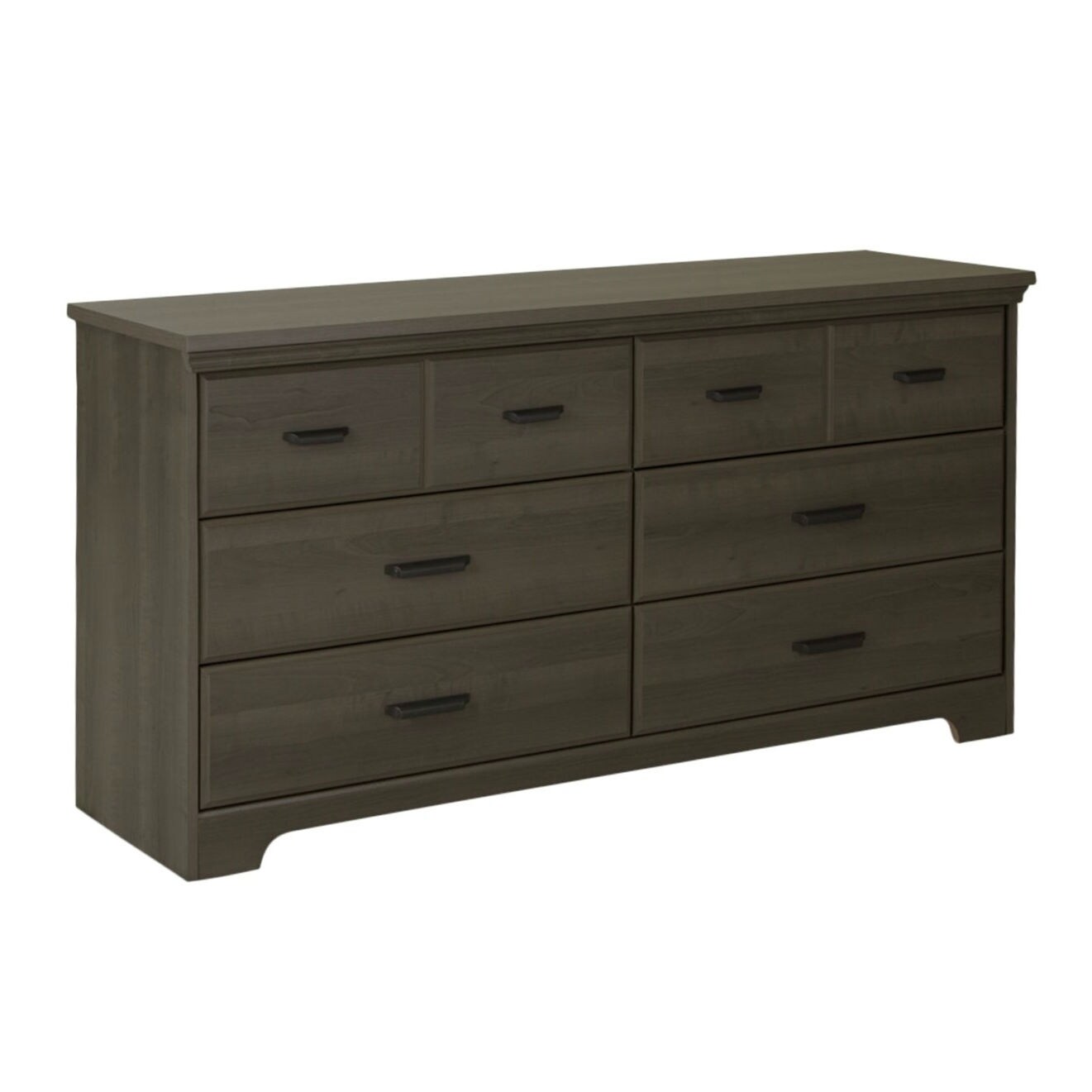 Bedroom 6-Drawer Double Dresser Wardrobe Cabinet in Grey Maple Finish - - 30668008 - Mycitystee