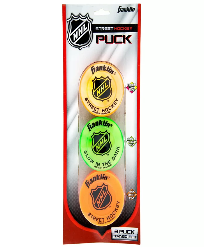 Franklin Sports Nhl Street Hockey Puck Combo 3-Pack - Mycitystee