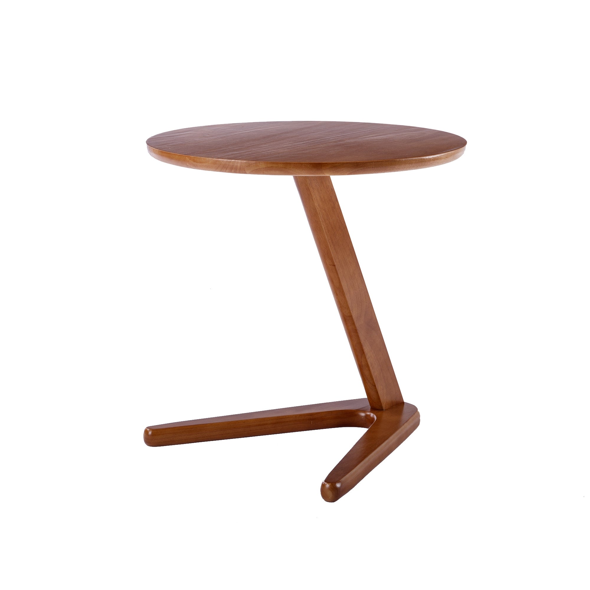 Small Coffee Table with Round Wood Top， Sofa Table with Solid Rubber Wood Legs for Home， Bedroom， Living Room - Mycitystee