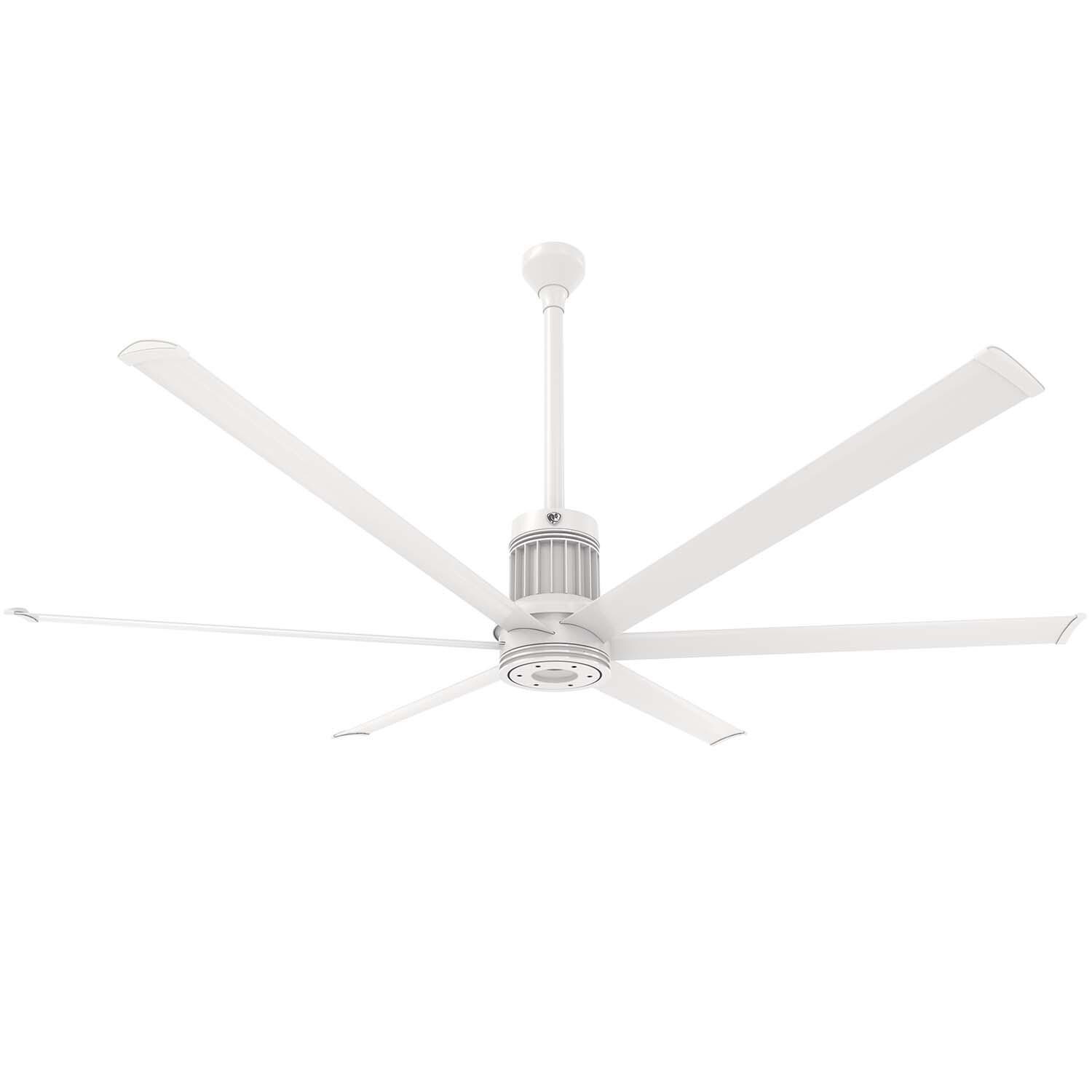 84-Inch i6 Ceiling Fan Universal Mount W/24-Inch Ext Tube and LED White by Big Ass Fans - Mycitystee