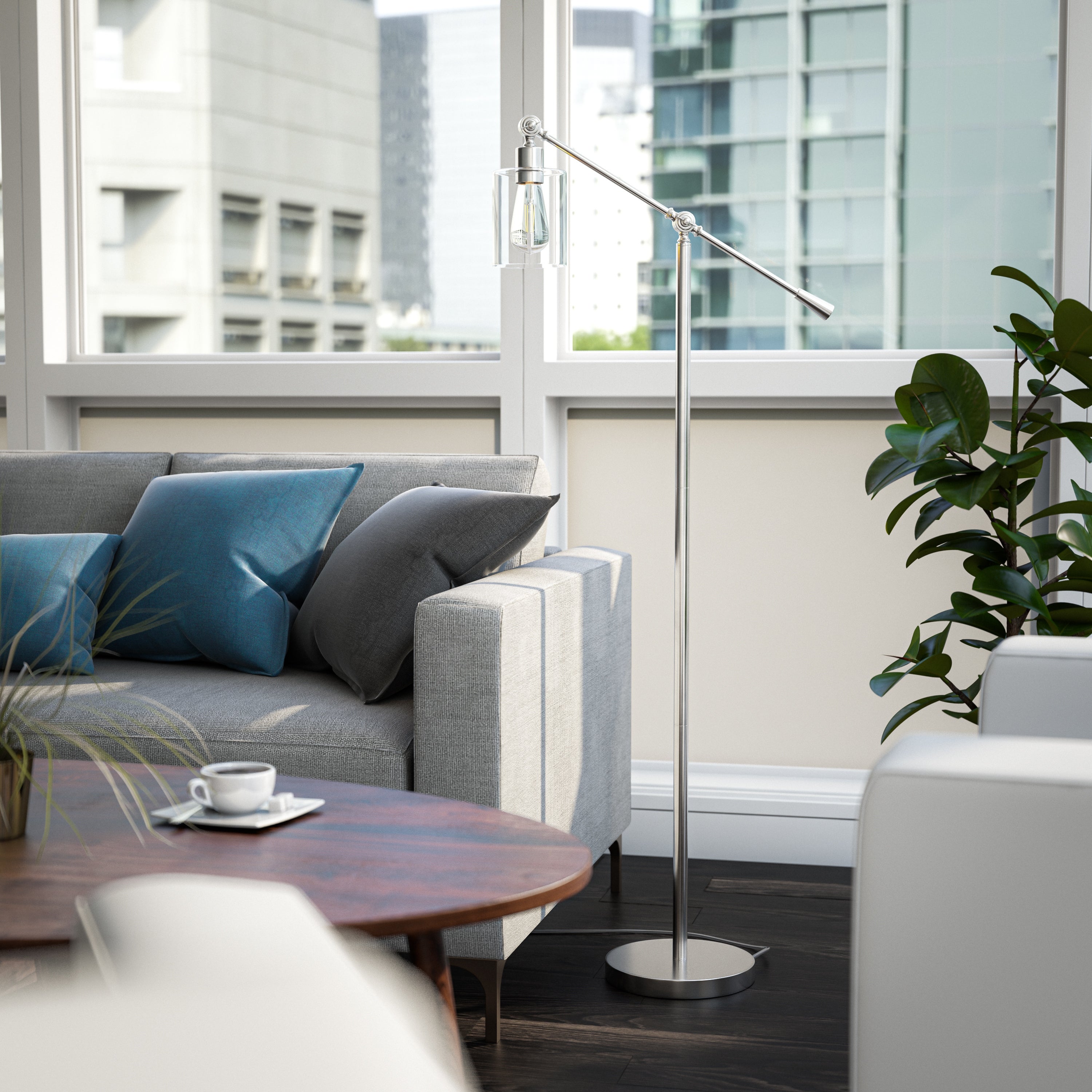 Thomas Brushed Steel Floor Lamp - Exclusive Version - Mycitystee