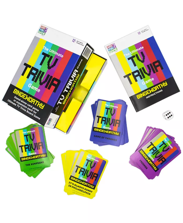 Areyougame The Ultimate TV Trivia Game - Binge Worthy Expansion Set， 82 Piece - Mycitystee