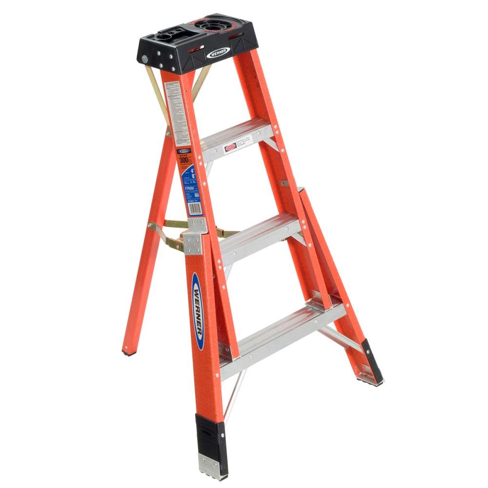 4-ft Fiberglass 300-lb Type IA Tripod Ladder - Mycitystee