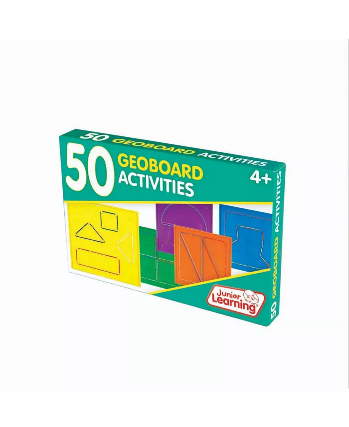 Redbox Junior Learning 50 Geoboard Educational Activity Cards for Math Skills - Mycitystee