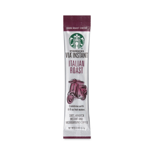 Starbucks VIA Ready Brew Coffee， 3/25oz， Italian Roast， 50/Box (11008130) - Mycitystee