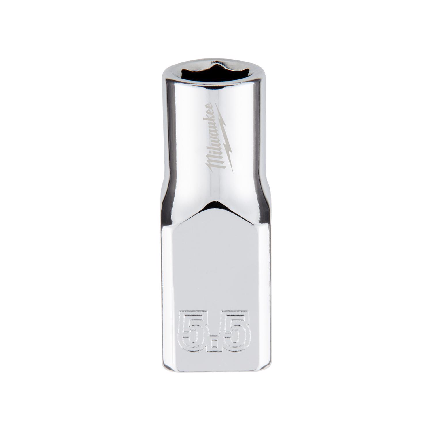 Milwaukee 5.5 mm X 1/4 in. drive Metric 6 Point Standard Socket 1 pc - Mycitystee