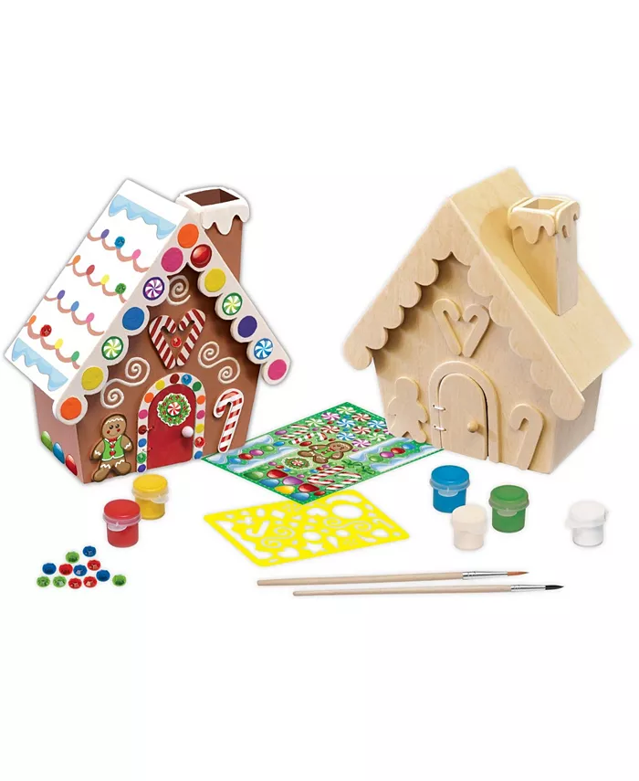 MasterPieces Puzzles Masterpieces， Inc. Works Of Ahhh. Wood Painting Kit - Gingerbread House - Mycitystee