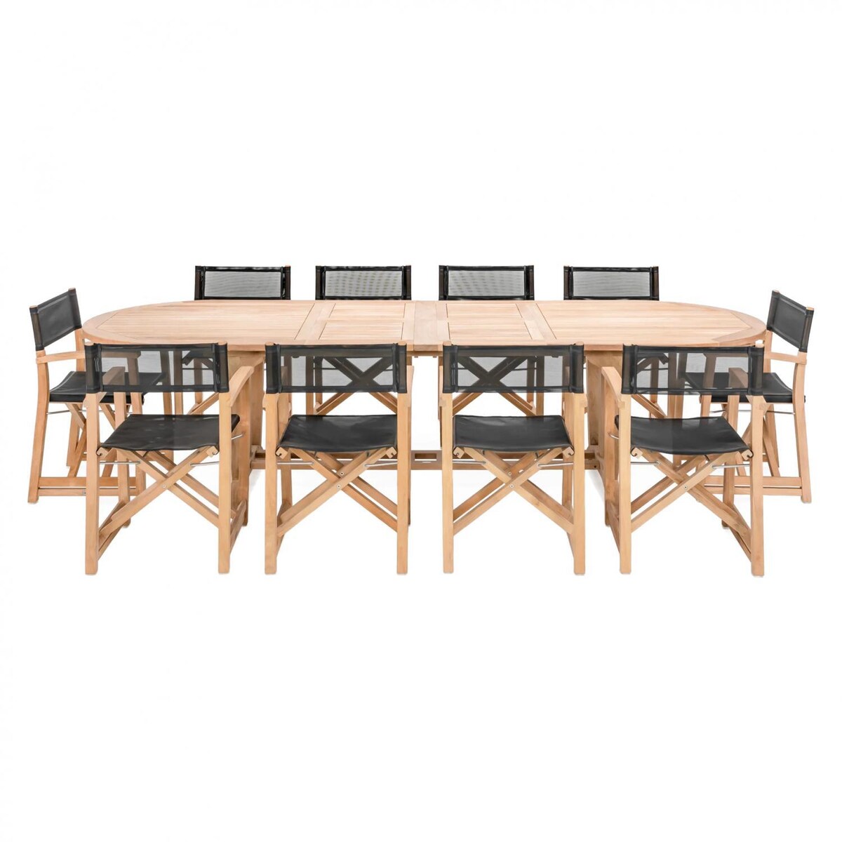 Signature Sabine Landing 11 Piece Teak Patio Dining Set - Mycitystee