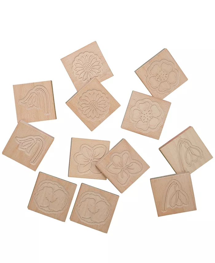 Yellow Door Match me Sensory Flower Tiles， Set of 12 - Mycitystee