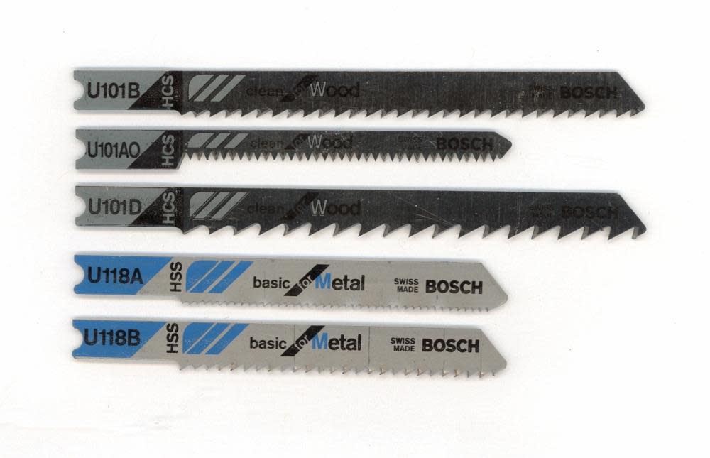Bosch Jig Saw Blade Set 5pc Assortment U shank for Wood and Metal U502A5 from Bosch - Mycitystee