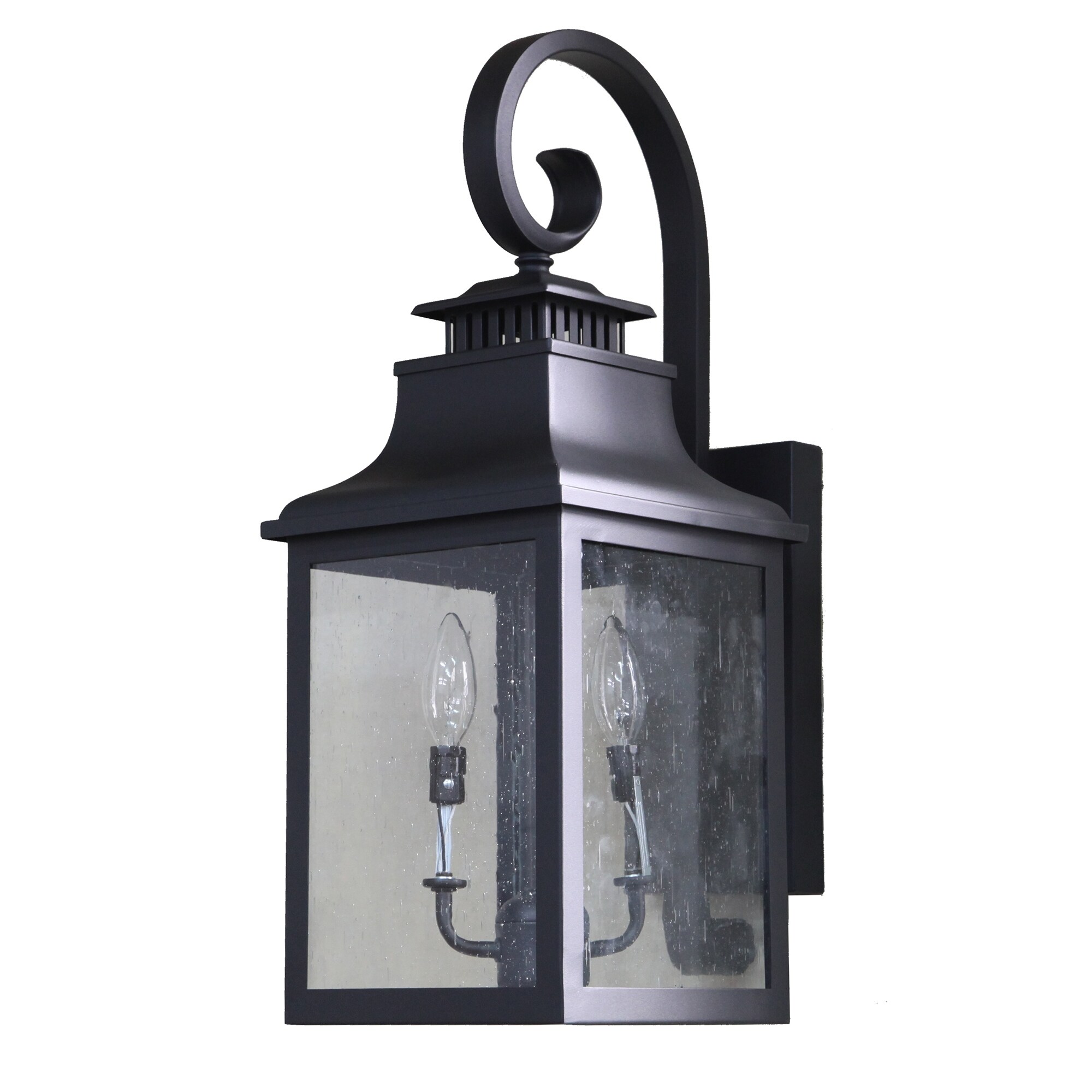 Morgan 2 Light Exterior Lighting in Black Finish - Black Finish Shopping - The Best Deals on Outdoor Wall Lanterns | 36512436 - Mycitystee