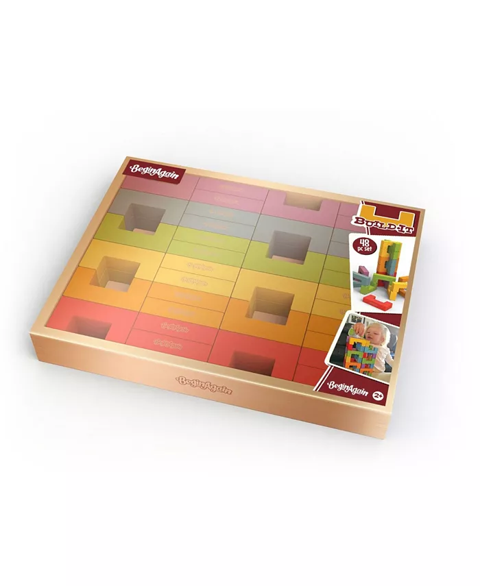 BeginAgain Toys BeginAgain U Build It Blocks Deluxe 48 Piece Block Building Set - Mycitystee