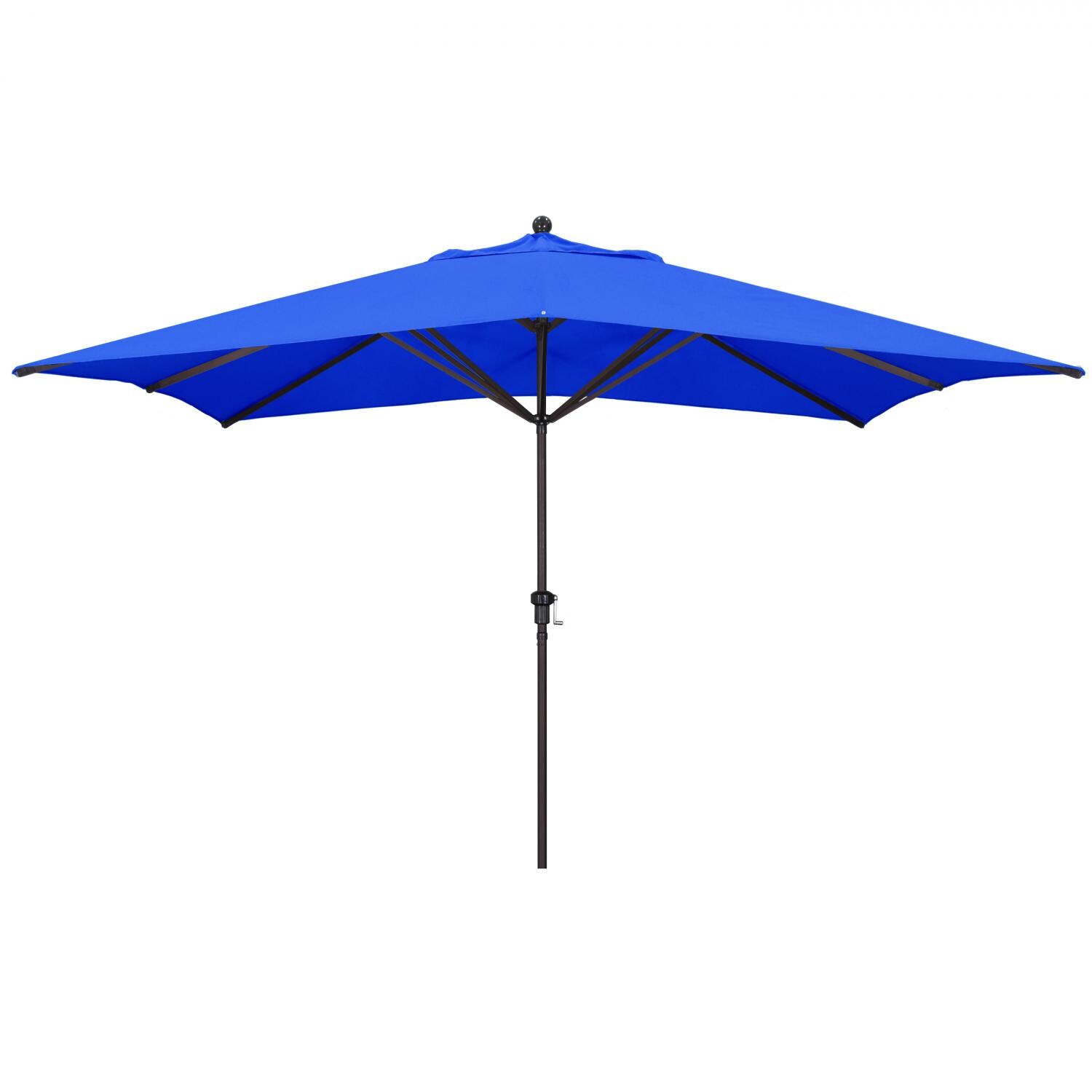 California Umbrella 8 X 11 Ft. Rectangular Aluminum Patio Umbrella W/ Crank Lift and Aluminum Ribs - Mycitystee