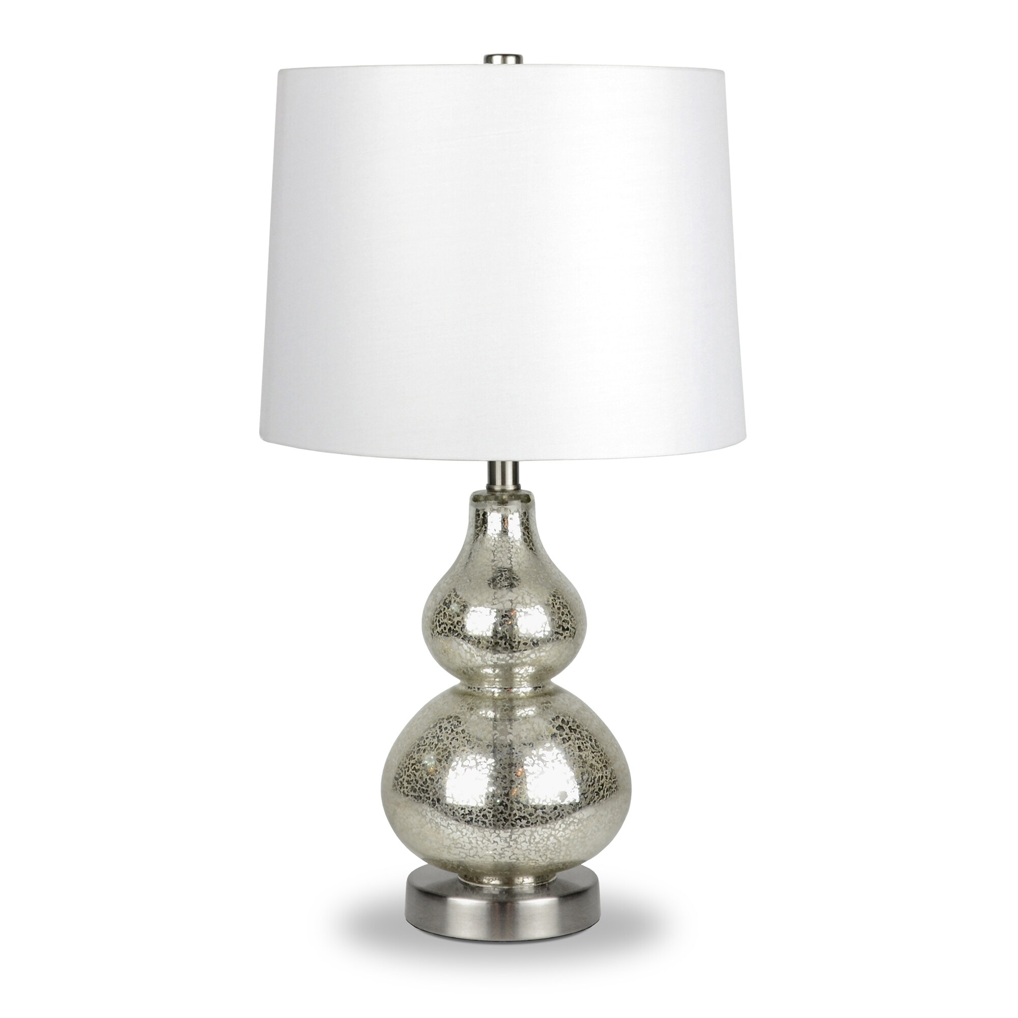 Katrina Petite Double Gourd Table Lamp in Mercury Glass - Mycitystee