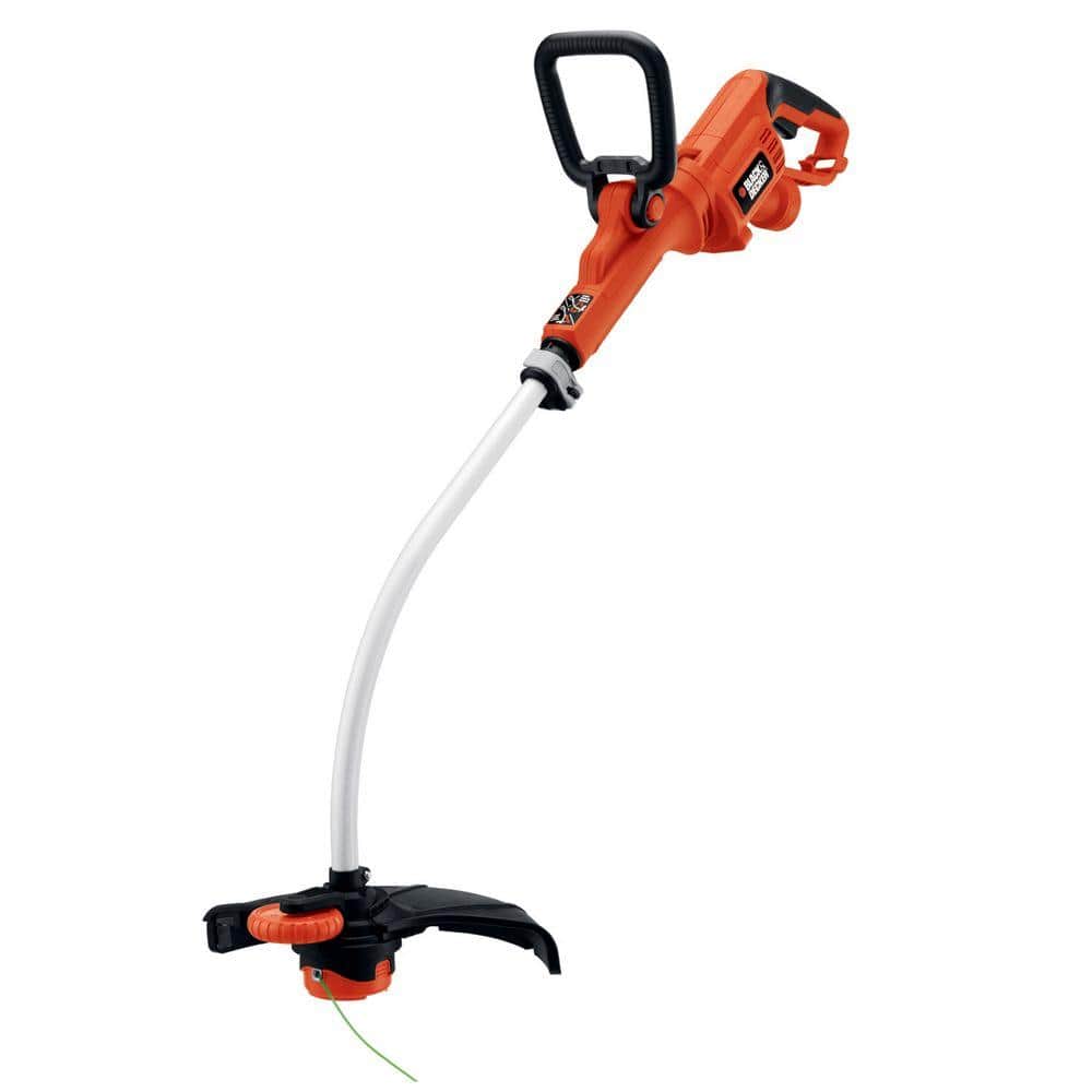 BLACK+DECKER 14 in. 7.5 AMP Corded Electric Curved Shaft 0.080 in. Single Line 2-in-1 String Trimmer & Lawn Edger with Automatic Feed GH3000 - Mycitystee
