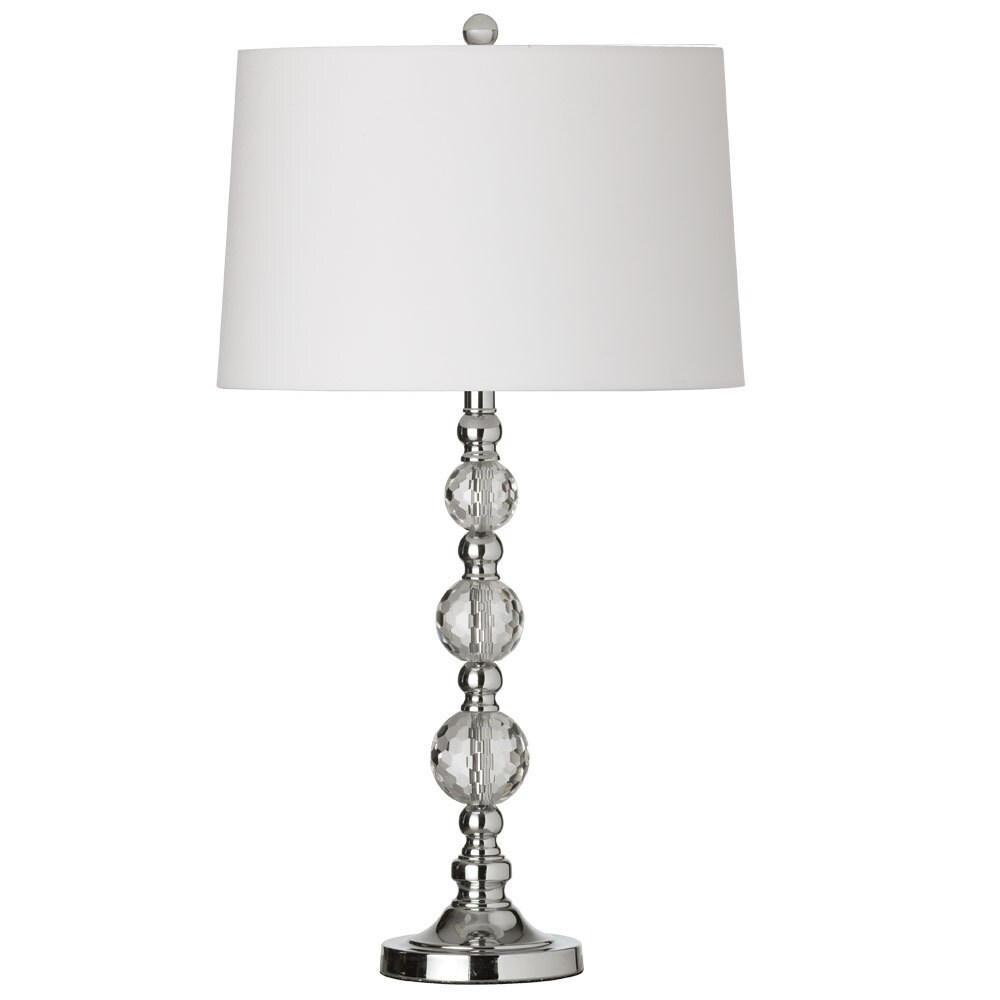 Dainolite 1-light Crystal Table Lamp in Polished Chrome Finish - Mycitystee
