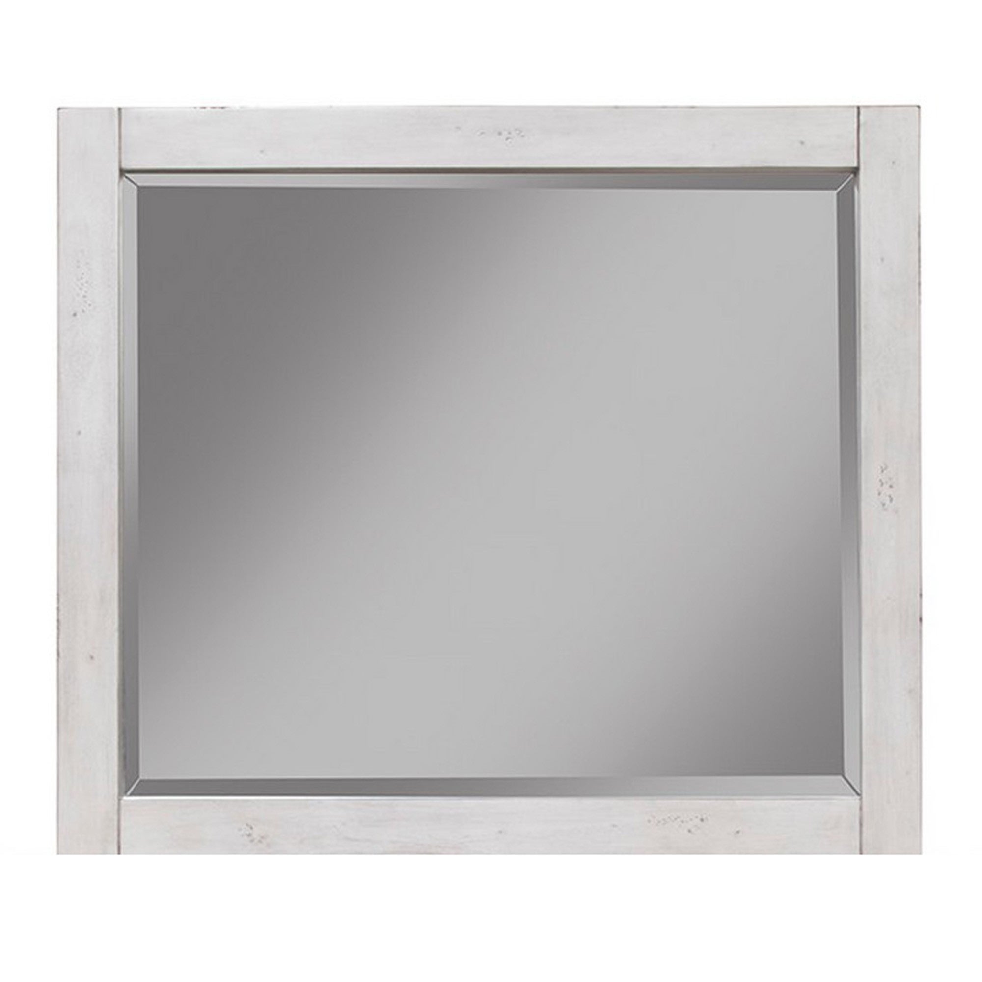 Ida 35 x 40 Rectangular Dresser Mirror， Mahogany Wood， Light Gray Frame - - 36907751 - Mycitystee
