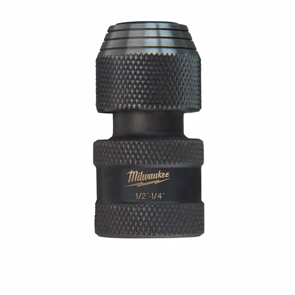 Milwaukee SHOCKWAVE 1/2 in. Square x 1/4 in. Hex Impact Adaptor and#8211; XDC Depot - Mycitystee