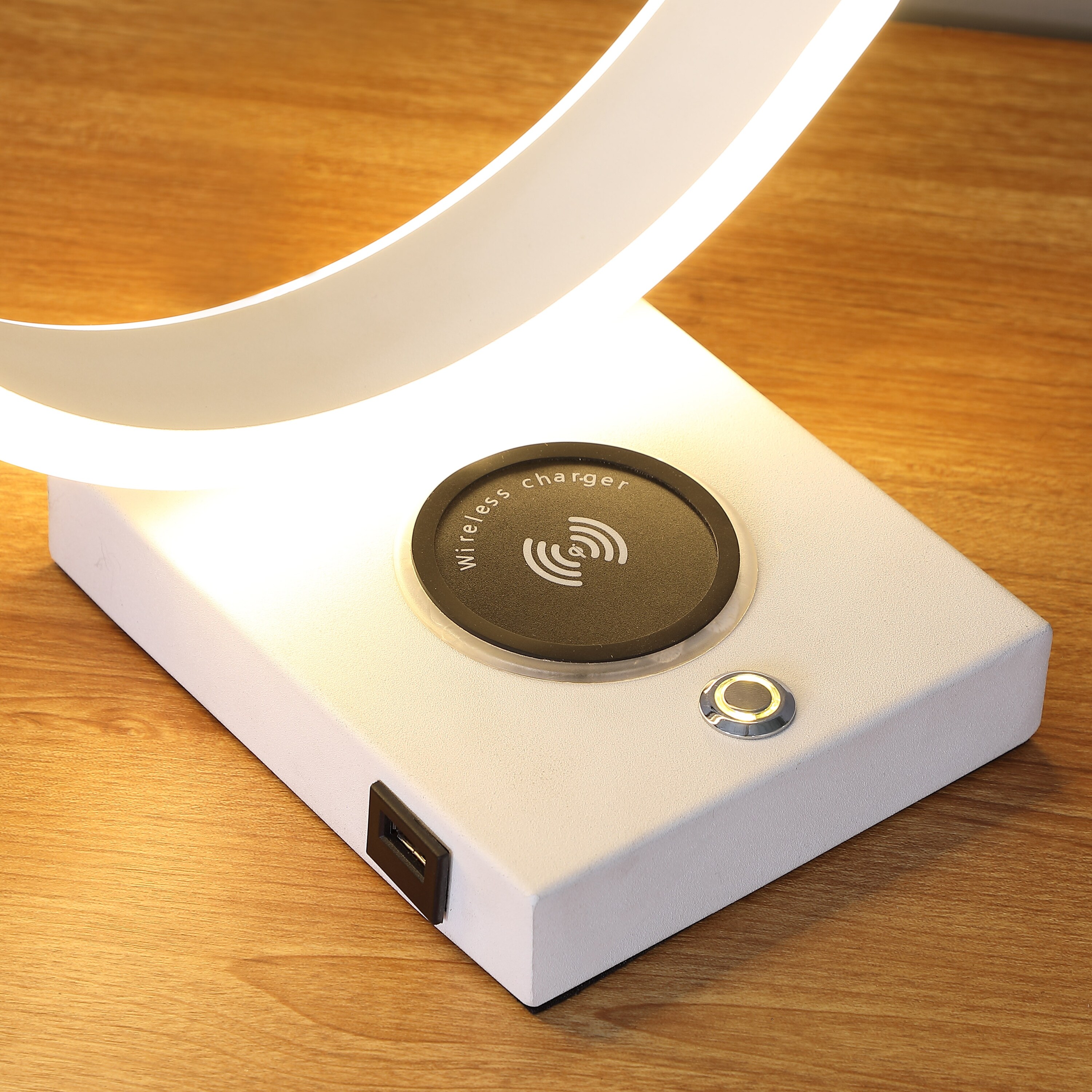 13.5 In. LED USB Wireless Charger Table Lamp - Mycitystee