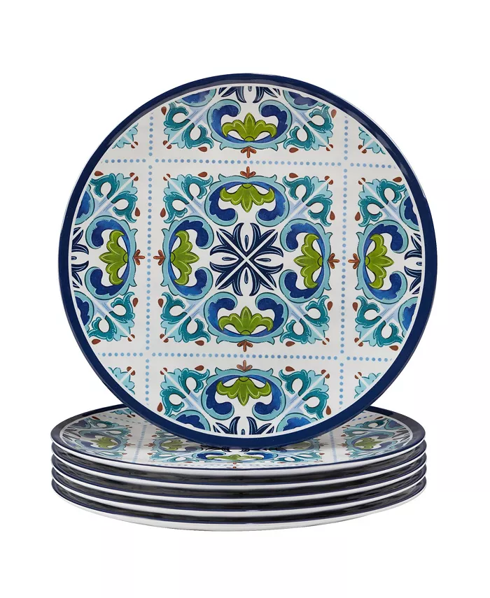 Certified International Certified Mosaic 6 Piece Melamine Dinner Plate - Mycitystee