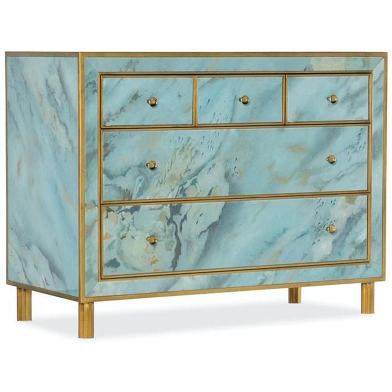 MAGNI SOLID MANGO WOOD FIVE DRAWER CHESt - - 35437339 - Mycitystee