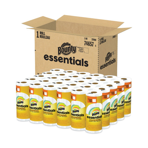Bounty Essentials Paper Towels， 40 Sheets/Roll， 30 Rolls/Carton (74657) - Mycitystee