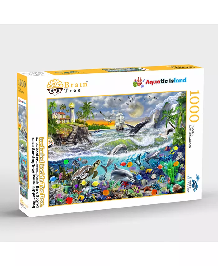 Brain Tree Games Aquatic Island 1000 Piece Jigsaw Puzzle - Mycitystee