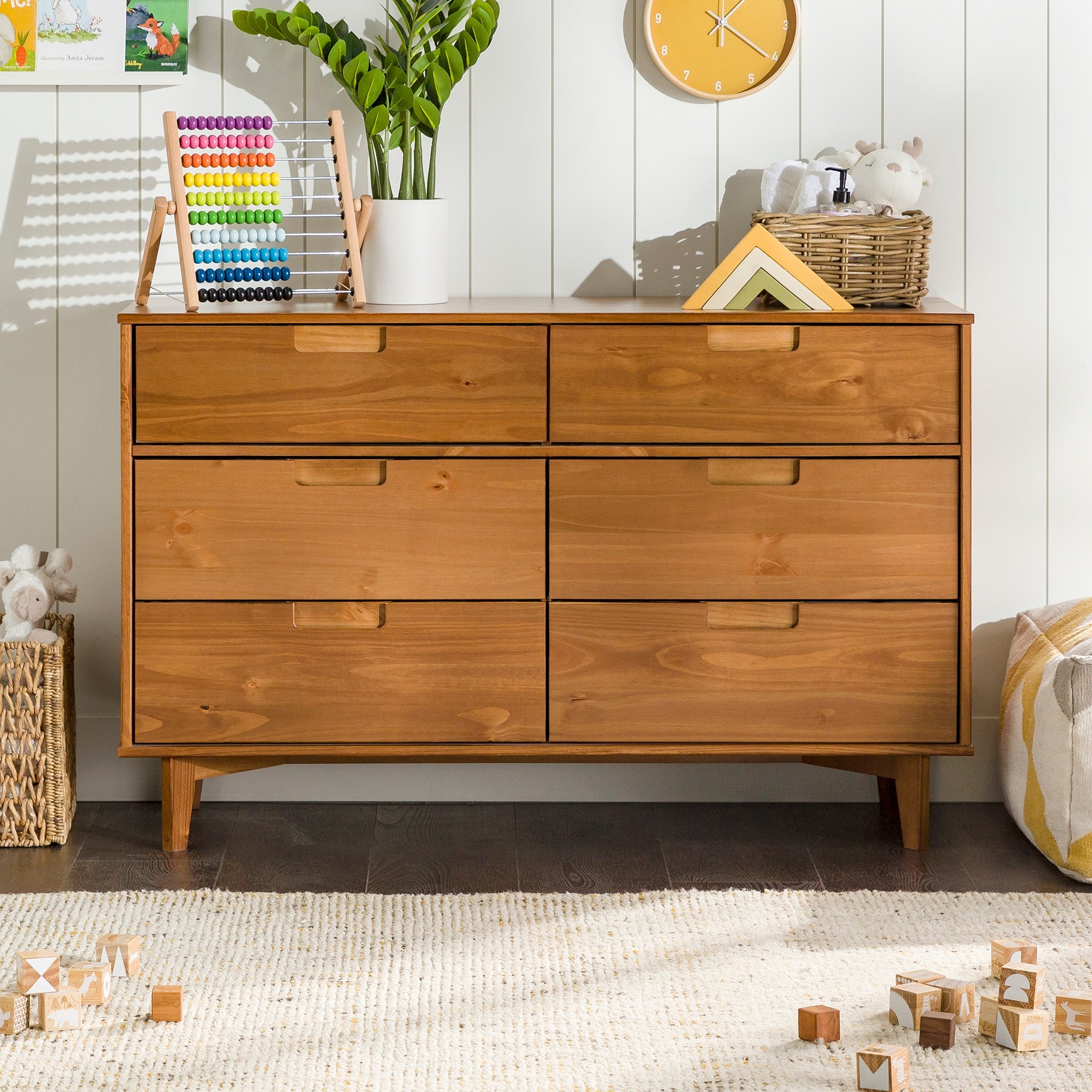 Middlebrook Gammelstaden Mid-Century Solid Wood 6-Drawer Dresser - - 25482950 - Mycitystee